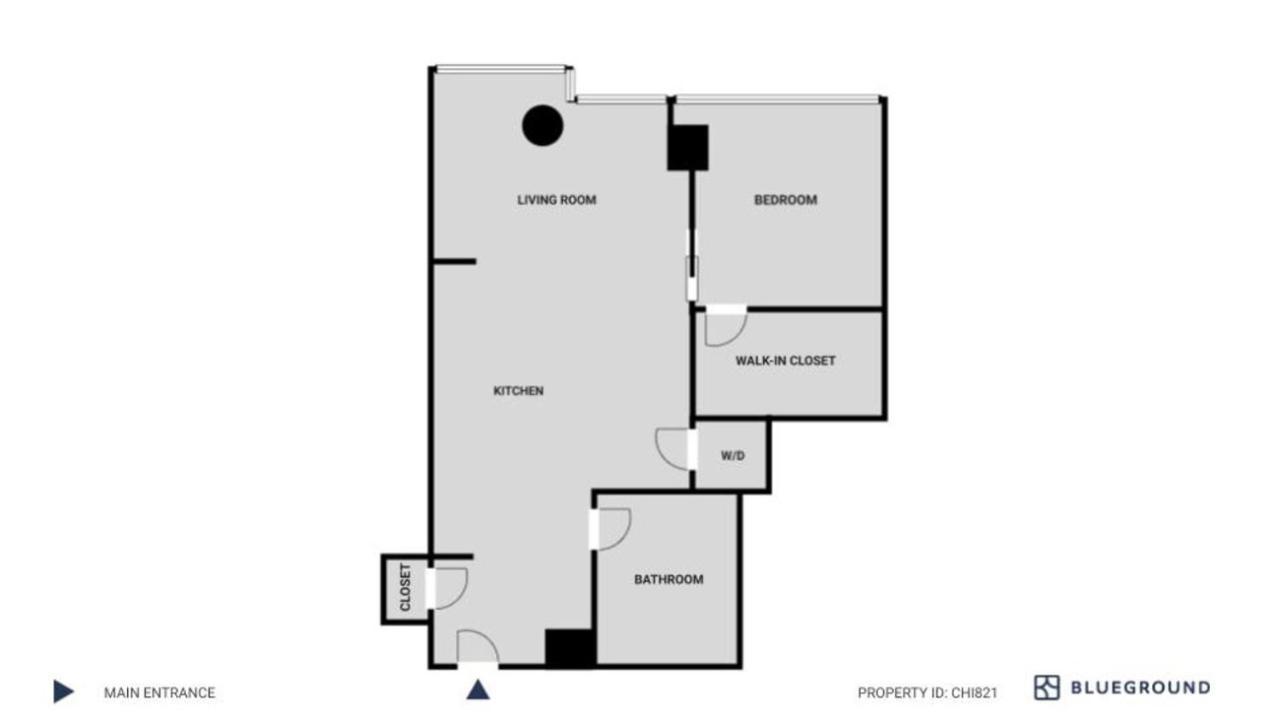 Apartment River North 1br W Gym Pool Roof Nr Riverwalk Chi-821 *