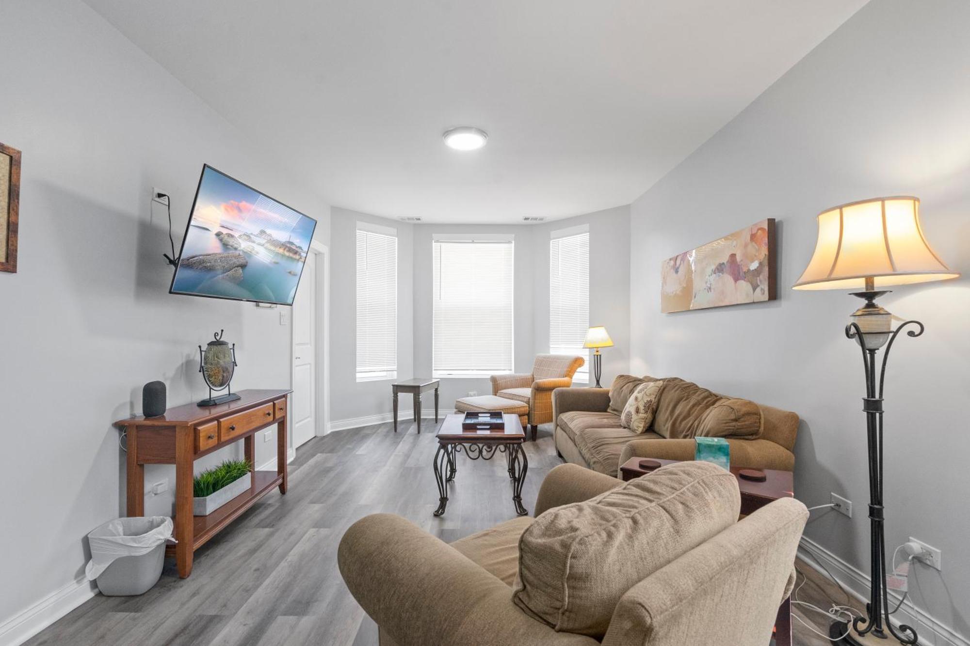 Newly Rehabbed Greystone With 2 Private Apartments, Backyard, Garage, Laundry, Close To Expressway *