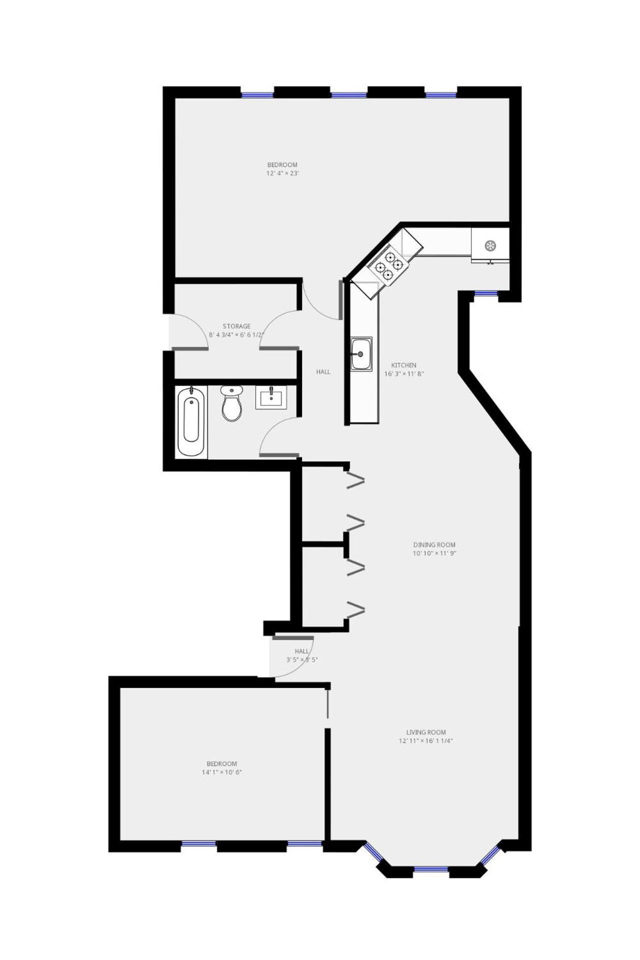 Apartment Beautifully Remodeled Third Floor Flat In River North - 3n Chicago