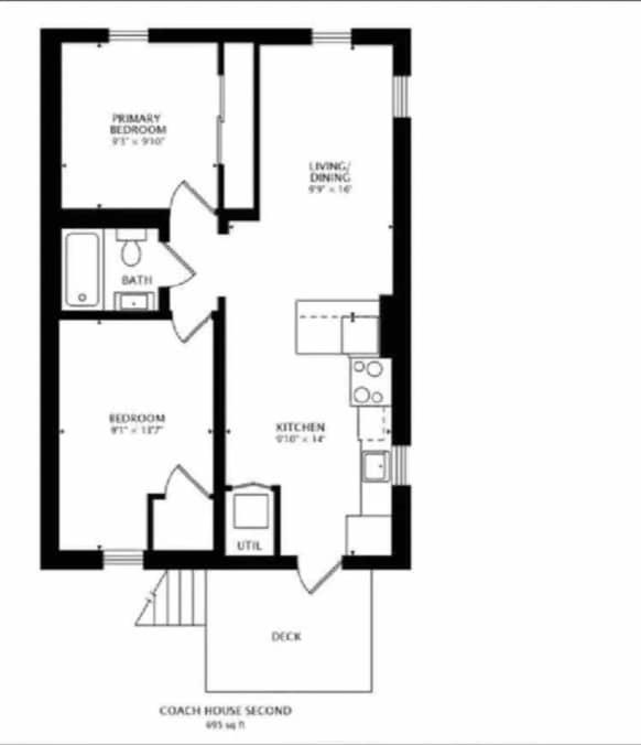 Cozy Coach House With Private Deck Apartment *