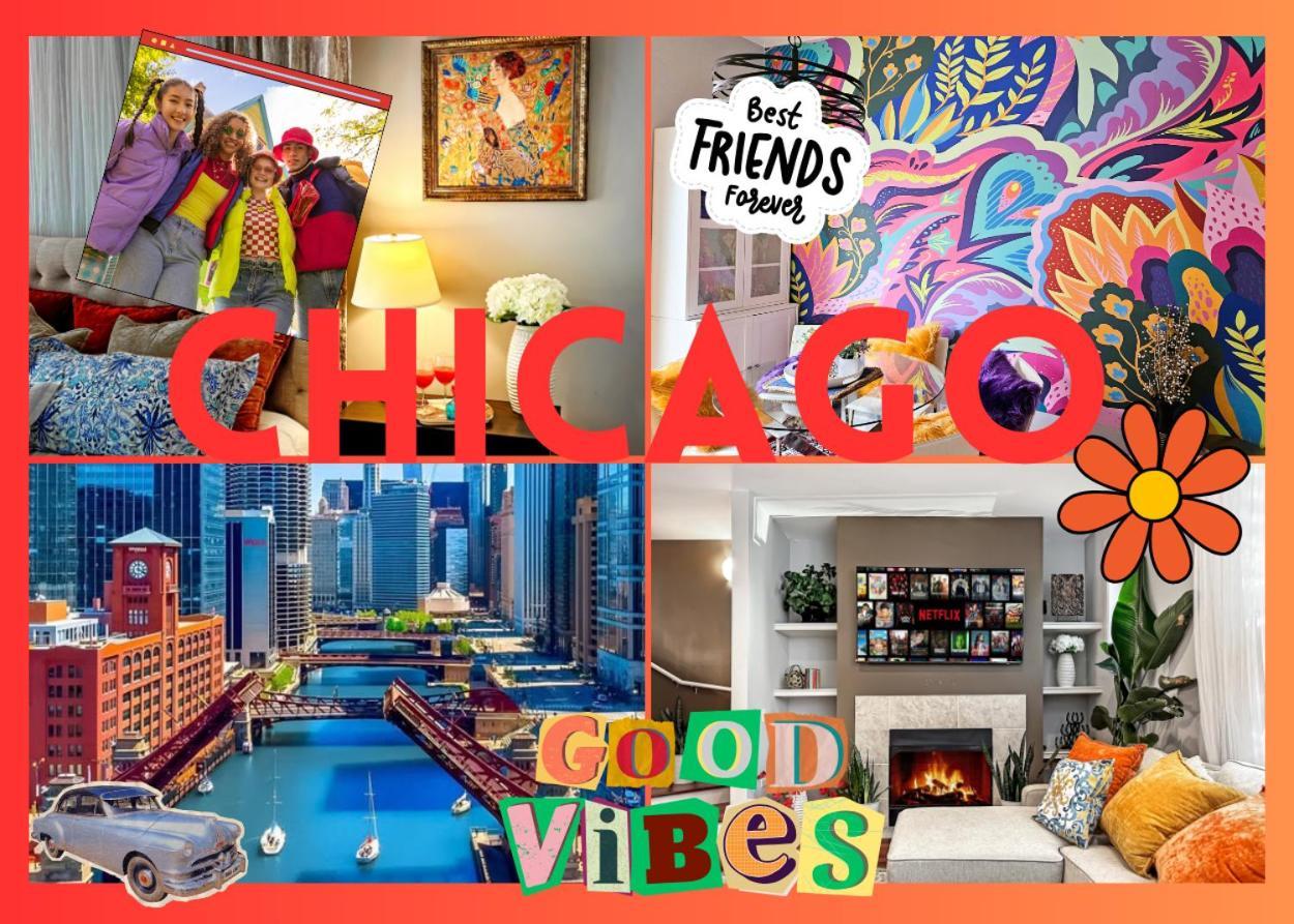 Holiday home Art Downtown Fulton Market Entire 3 Bedroom Sleep10 Private Garage Roof Ev Tesla *