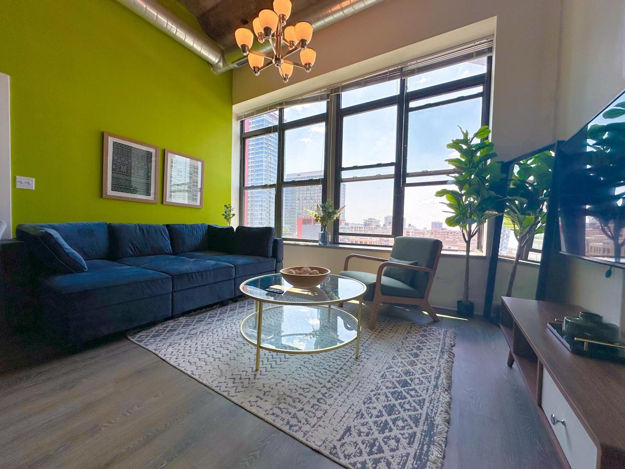 Apartment Mccormick Place Modern 2br-2ba Loft With Optional Parking For 8 Guests Chicago